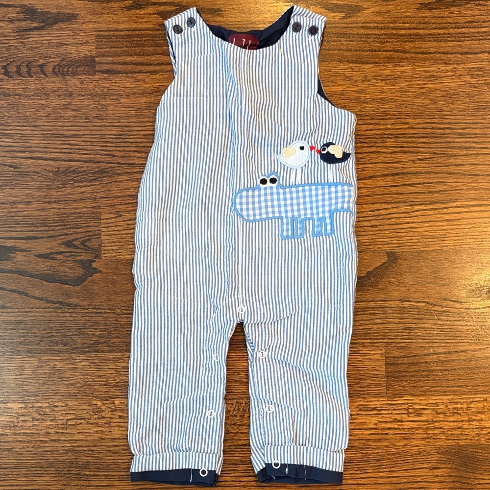 Charming Striped Kids Romper with Animal Design